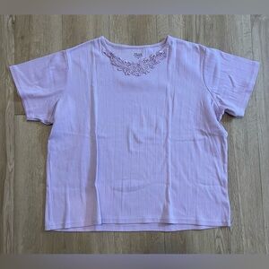 Falls Creek Pink Boxy Embellished T-Shirt